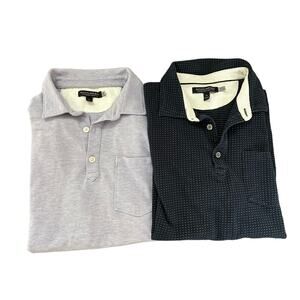 2 Banana Republic Men's Performance Pique Polos Size Medium
